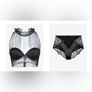 La Perla Garden lace high waist panty with Lace Belle Époque bralette M/34 NWT